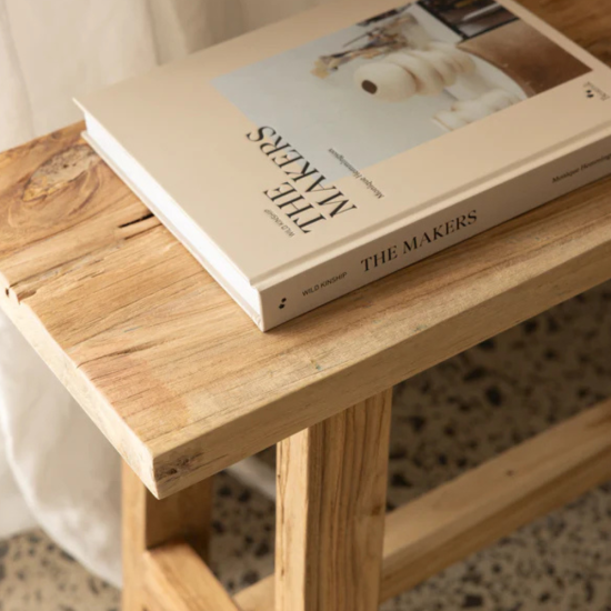 Minimalist Hallway Bench Made Reclaimed Teak