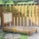 Minimalist Single Bed Rattan Old Teak Wood Minimalist Single Bed Rattan Old Teak Wood