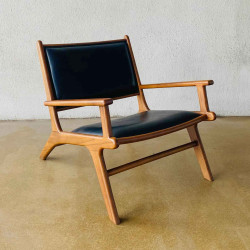 Mira Lounge Chair Kursi Santai Minimalis Kayu Jati