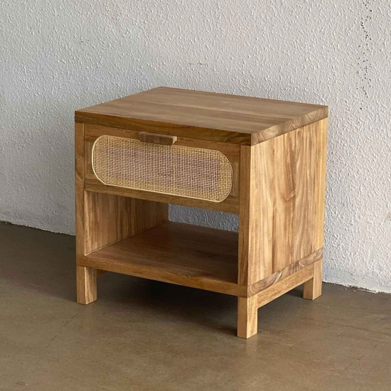 Munia Bedside Nakas Minimalis 1 Laci Anyaman Munia Bedside Nakas Minimalis 1 Laci Anyaman