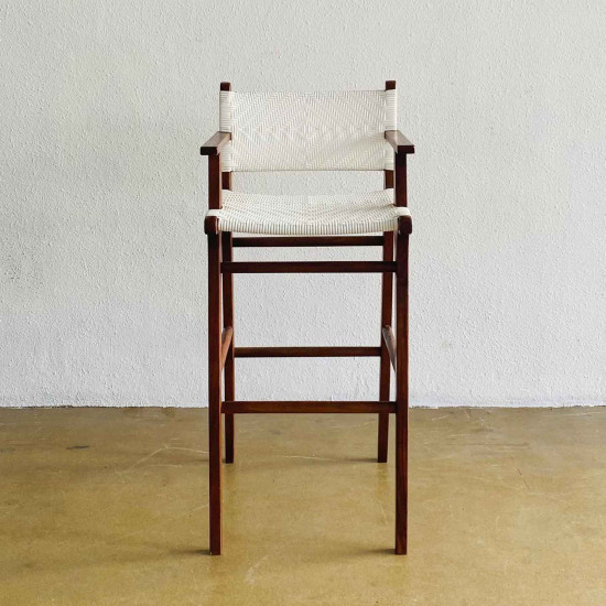 Nadya Bar Stool Armrest Kursi Bar Kombinasi Rotan
