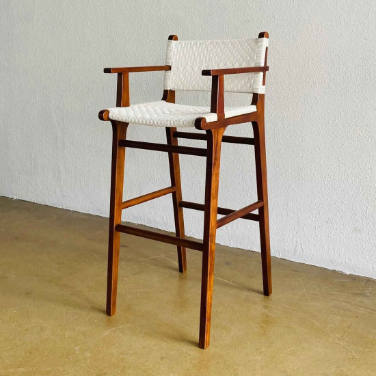 Nadya Bar Stool Armrest Kursi Bar Kombinasi Rotan