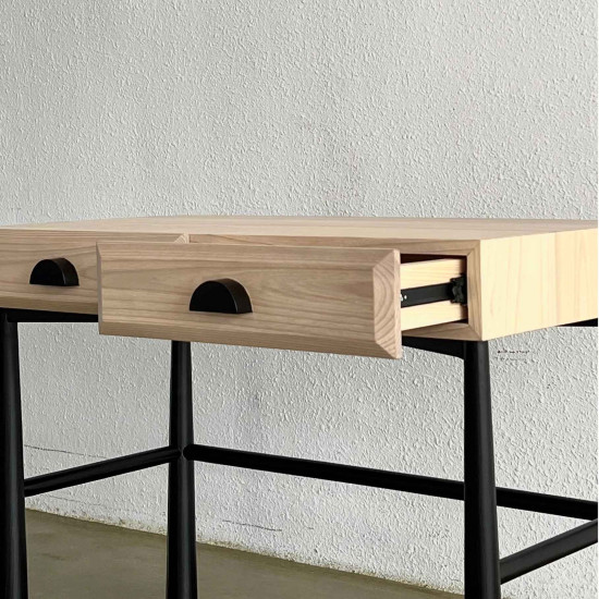Naia Writing Desk Meja Belajar Anak Kayu Solid 2 Laci