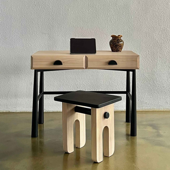 Naia Writing Desk Meja Belajar Anak Kayu Solid 2 Laci