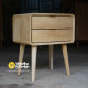 Nakas Bedside Table Retro Kayu Jati 2 Laci