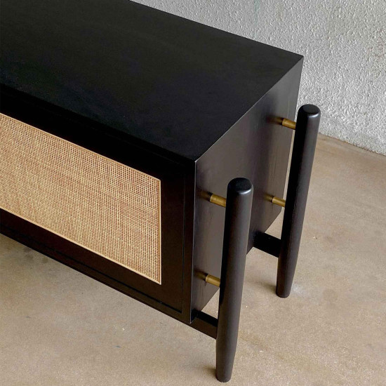 Nazia TV Console Bufet Meja TV Retro 2 Pintu Anyaman Nazia TV Console Bufet Meja TV Retro 2 Pintu Anyaman