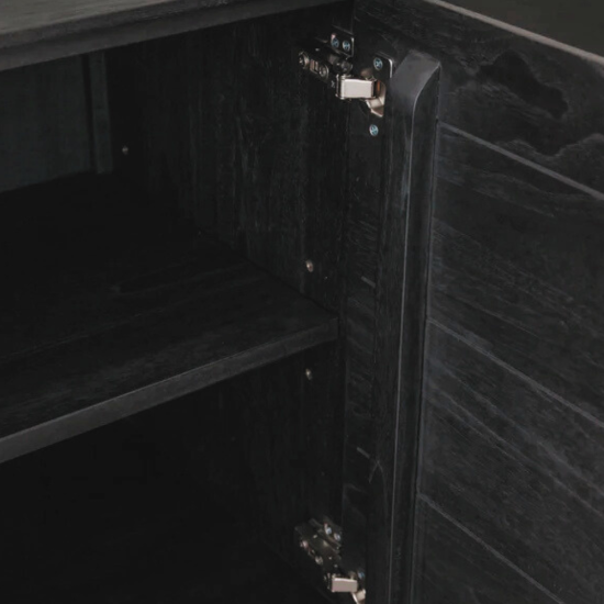Nero Rustic Reclaimed Teak Sideboard Black