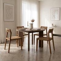 Niash Round Reclaimed Dining Table Set