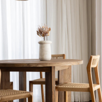 Niash Round Reclaimed Dining Table Set
