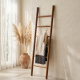 Nobu Towel Ladder Dark Teak Minimalist Organizer