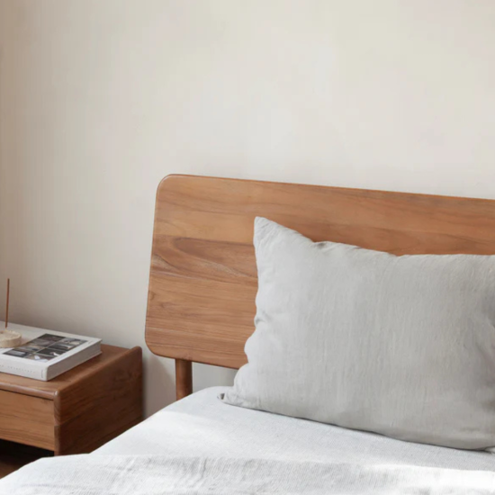 Nora Reclaimed Teak Bed with Headboard