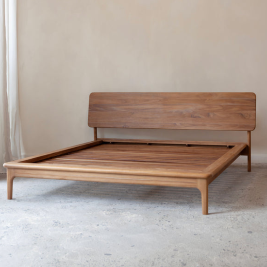 Nora Reclaimed Teak Bed with Headboard