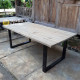 Nordic Recycled Teak Wood Iron Leg Dining Table