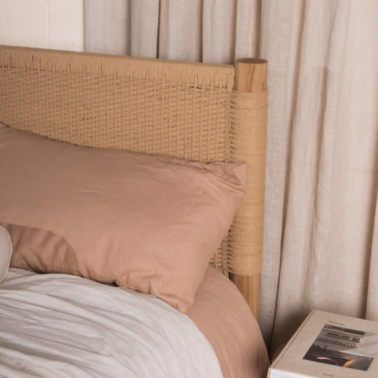 Orla Woven Reclaimed Teak Bed Frame