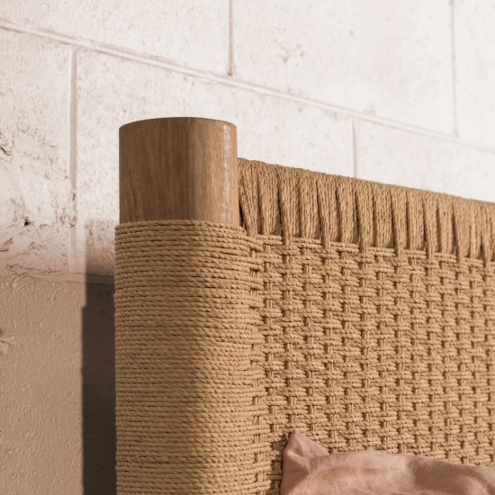 Orla Woven Reclaimed Teak Bed Frame