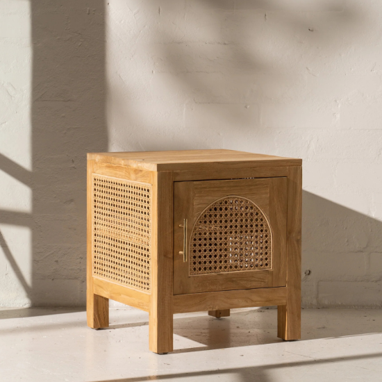 Osaka Rattan Arch Bedside