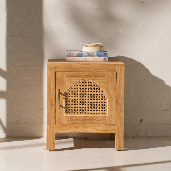 Osaka Rattan Arch Bedside