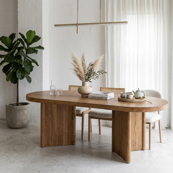 Ottoman Rounded End Dining Table