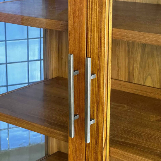 Paloma Glass Cabinet Lemari Rak Buku Kaca Pajangan Ruang Tamu