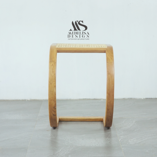 Parisia Sidetable Meja Samping Sofa Kayu Jati Mix Rotan
