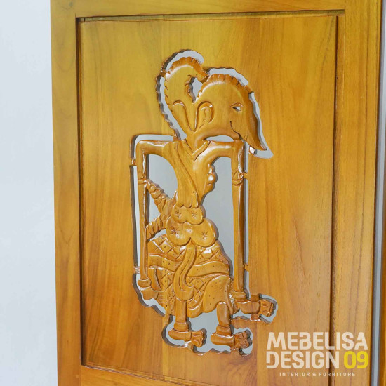 Partisi Sketsel Peyekat Ruangan Minimalis Kayu Jati Jepara