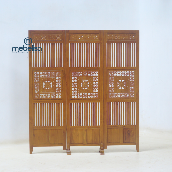Penyekat Ruangan Kayu Jati Minimalis 3p