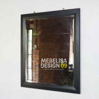 Pigura Cermin Dinding Square Minimalis Kayu Jati Pigura Cermin Dinding Square Minimalis Kayu Jati