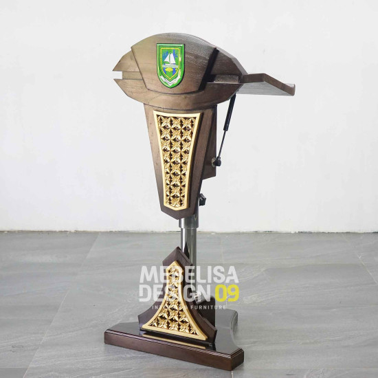 Podium Portable Jokowi Up-down Kayu Jati Podium Portable Jokowi Up-down Kayu Jati