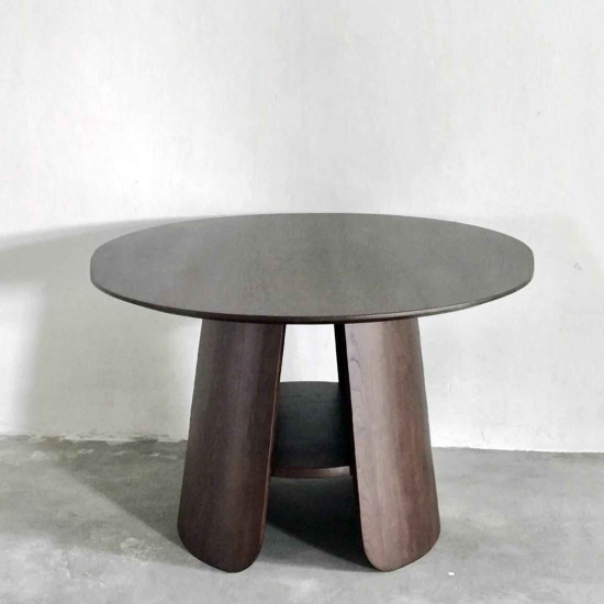 Raeesa Dining Table Meja Makan Bundar Kayu Jati Solid