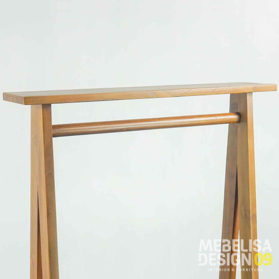 Rak Gantungan Pakaian Minimalis Kayu Jati