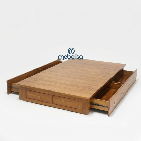 Ranjang Tempat Tidur Minimalis Pendek 4 laci