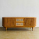 Raya TV Console Meja TV Bufet Kabinet Ruang Tamu Retro