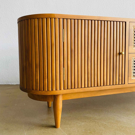 Raya TV Console Meja TV Bufet Kabinet Ruang Tamu Retro