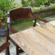 Reclaimed Teak Bistro Dining Table Set 4 Chair