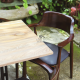 Reclaimed Teak Bistro Dining Table Set 4 Chair