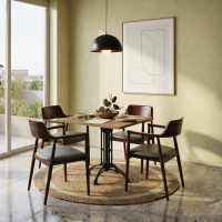 Reclaimed Teak Bistro Dining Table Set 4 Chair
