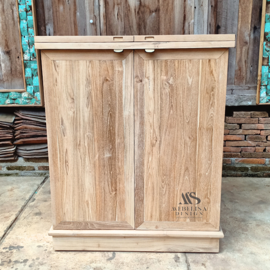 Reclaimed Teak Compact Bar Cabinet