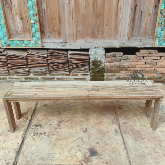 Reclaimed Teak Simple Plank Bench