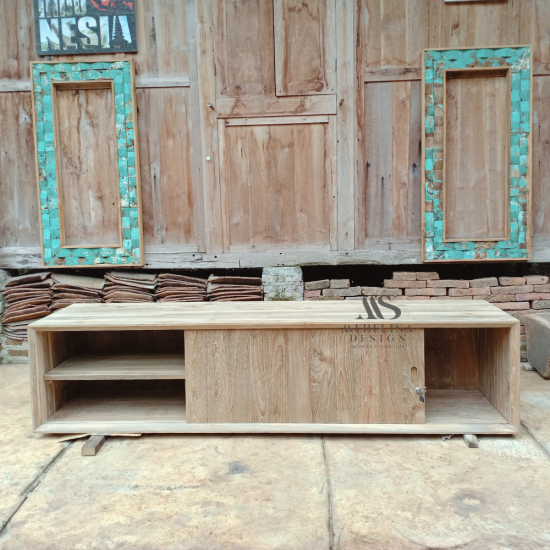 Reclaimed Teak Slider Media Console