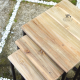 Reclaimed Teak Wood Industrial Nesting Table Set