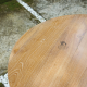 Reclaimed Teak Wood Industrial Round Bar Table
