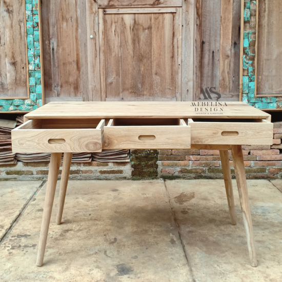 Reclaimed Teak Wood Retro Writing Table