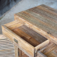 Recycled Teak Wood Louver Cabinet 2 Drawer