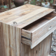 Recycled Teak Wood Square Accent Cabinet 2 Doors