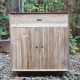 Recycled Teak Wood Square Accent Cabinet 2 Doors