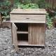 Recycled Teak Wood Square Accent Cabinet 2 Doors