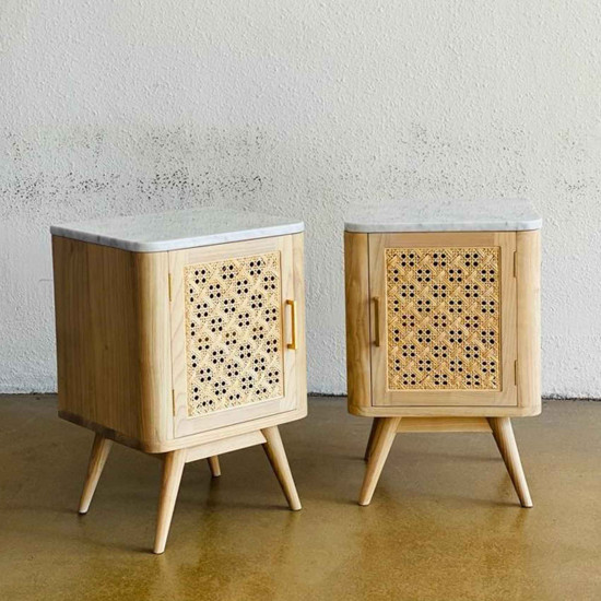 Riska Bedside Nakas Retro Top Marmer