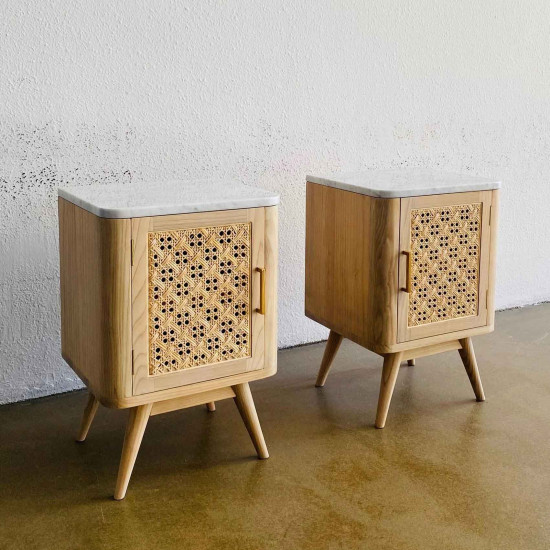 Riska Bedside Nakas Retro Top Marmer