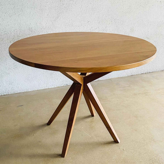 Rocca Dining Table Meja Makan Bundar Kayu Jati
