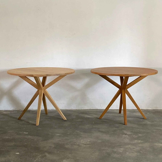 Rocca Dining Table Meja Makan Bundar Kayu Jati